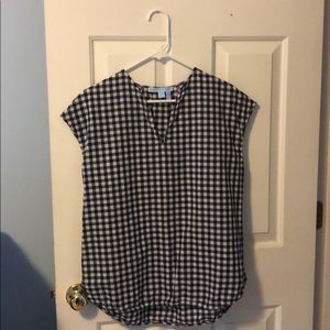 Draper James Gingham Popover top navy check Medium